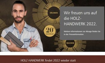 Holz-Handwerk und Fensterbau Frontale finden wieder 2022 statt. Screenshot: www.holz-handwerk.de