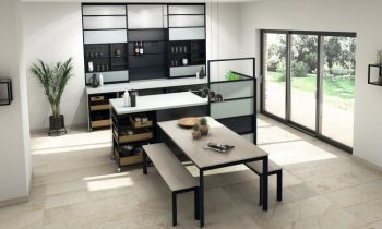 »Schüco Openstyle« ist ein Raumgestaltungssystem, das sich für verschiedene Wohnbereiche nutzen lässt. Bild: Schüco Alu Competence