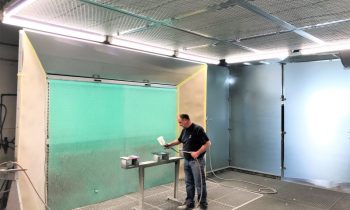Die neue Lackieranlage für die SMS Innenausbau GmbH in Saarbrücken. Bild: Schuko