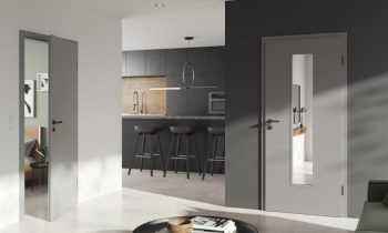 Die neue graue Trendfarbe der Innentür unterstützt eine moderne Innenarchitektur (Bild: Huga).