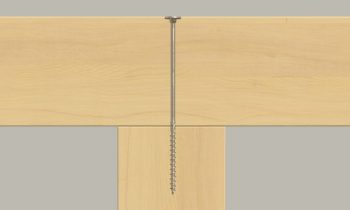Die vielfältigen Anwendungen der neuen Holzbauschraube umfassen z. B. Pfosten-Riegel-Verbindungen, etwa für Fassaden mit Holz (Bild: fischer).