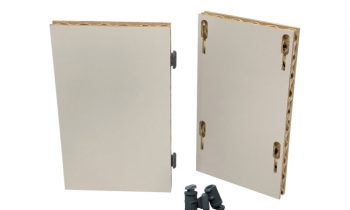 Die werkzeuglose Lösung verbindet strukturelle Leichtbauplatten im Handumdrehen (Bild: Pyrus Panels).