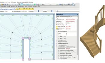 Die Software vereinfacht die Konstruktion von Treppen stark (Bild: Kessel EDV-Systeme).