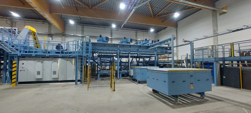 Nach 16 Monaten Planungs- und Bauzeit konnte eine instandgesetzte Furniertrocknungsanlage inkl. Abstapelung mit integriertem Furnierscanner in Betrieb genommen werden (Bild: Grenzebach).
