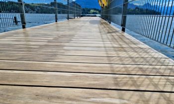 Die Antirutschbeschichtung wurde speziell für Holz im Außenbereich entwickelt (Bild: Grip Safety Coatings).