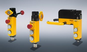 Das sichere Schutztürsystem kombiniert eine klassische Sicherheitszuhaltung mit einem Bedienelement in einer kompakten Lösung (Bild: Pilz).