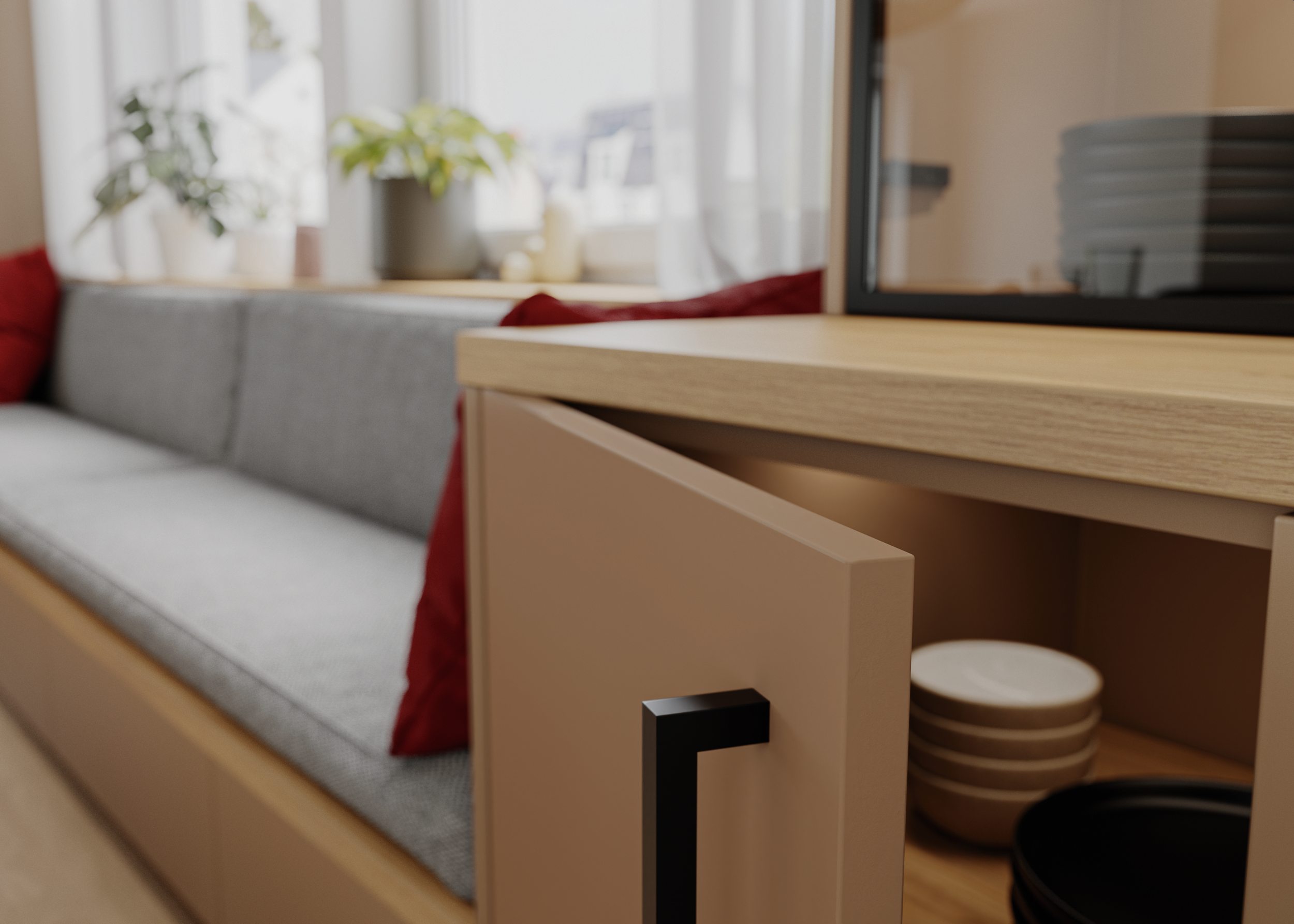 Mit Linoleum und Linoleumkanten wird das passende Material angeboten, um neue Traumküchen zu bauen (Bild: Ostermann).