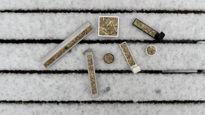 Die Griffe aus biobasiertem Polymer enthalten auch österreichisches Alpengras und (Bild: Habco).