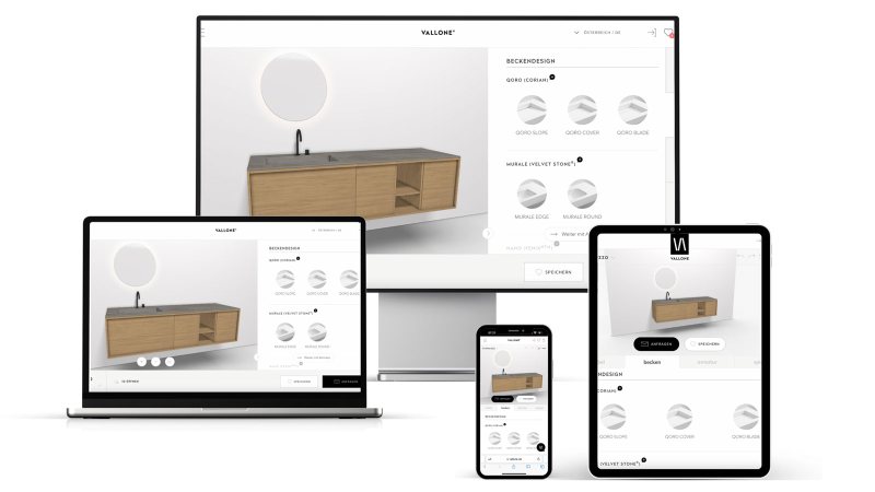 Individuelle Möbel werden mit dem 3D-Produktkonfigurator leichter verkaufbar über alle Vertriebskanäle, Plattformen und Endgeräte (Bild: Homag/Roomle).