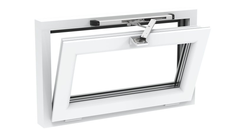 Der motorische Oberlichtöffner lässt sich auch nachrüsten (Bild: Hautau).