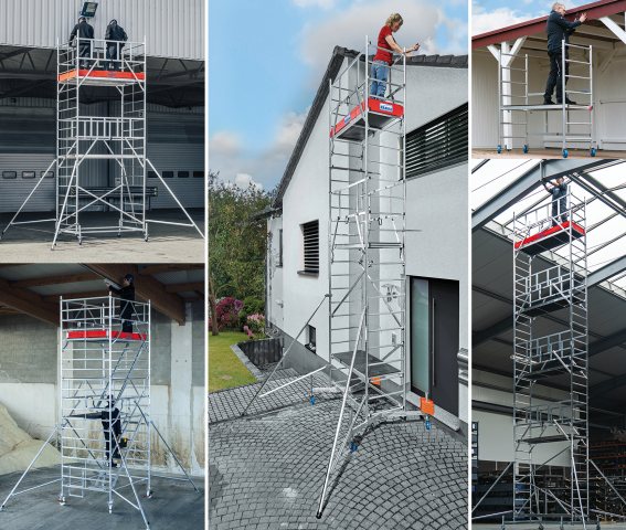 Das umfassende Fahrgerüstportfolio deckt nahezu alle Anwendungen ab (Bild: Krause).