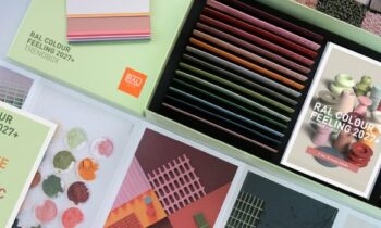 Die Musterkollektion materialisiert das Konzept der Trendfarben in der praktischen Anwendung (Bild: RAL).