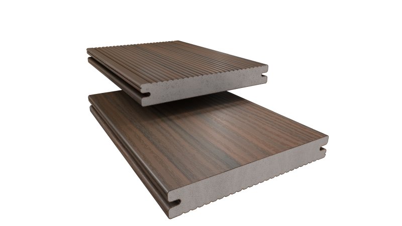 Die coextrudierten Dielen sind formstabil, schnell und effizient montiert sowie vollständig rezyklierbar (Bild: Deceuninck).