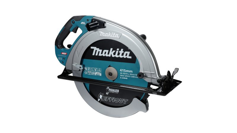 Die neue Akku-Handkreissäge bietet einen Sägeblattdurchmesser von 415 mm (Bild: Makita).