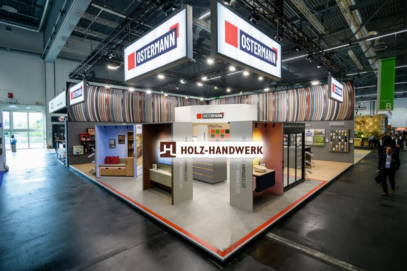 Messestand auf der Holz-Handwerk in Halle 12 (Bild: Ostermann).