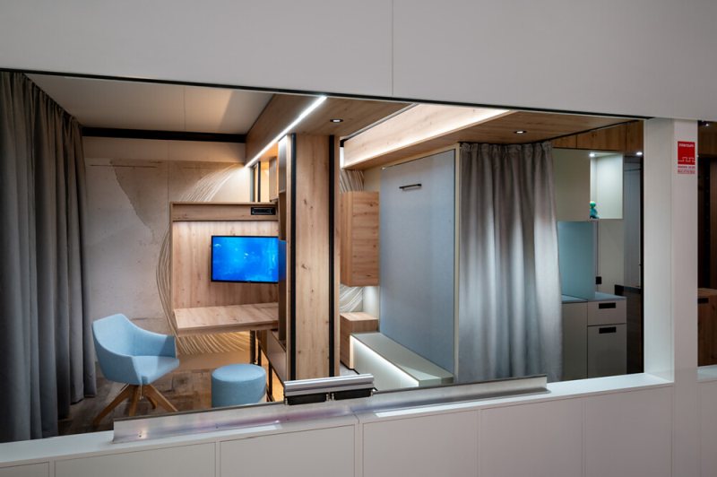 »Dynamic Living« ist ein modulares, nachhaltiges und anpassungsfähiges Wohnkonzept (Bild: Häfele).