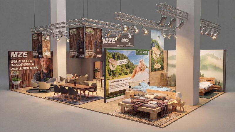 Auf seinem Gemeinschaftsstand auf der Messe Holz-Handwerk 2026 zeigt der Einkaufsverband Lösungen zur Unterstützung von Handwerksbetrieben, die wirtschaftlich erfolgreicher zu sein wollen (Bild: MZE).
