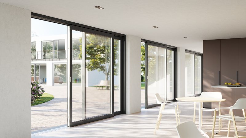 Der völlig verdeckt liegende Antrieb »Drive axxent LS« für Hebe-Schiebe-Elemente ist jetzt auch Matter-fähig (Bild: Siegenia).