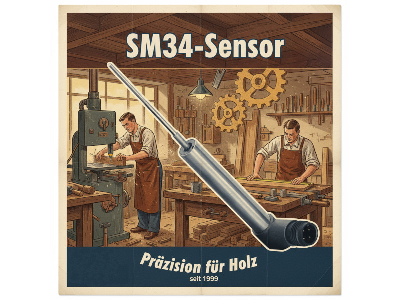 Seit 1999 werden Sensoren für unterschiedliche Anwendungen entwickelt. Dazu gehören auch robuste Sensoren für Holzbearbeitungsmaschinen (Bild: KI-generiert mithilfe von Perplexity/abj sensorik).