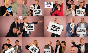 Kampagnenstart-Collage für die Möbelmeile 2026 (Bild: Möbelmeile).