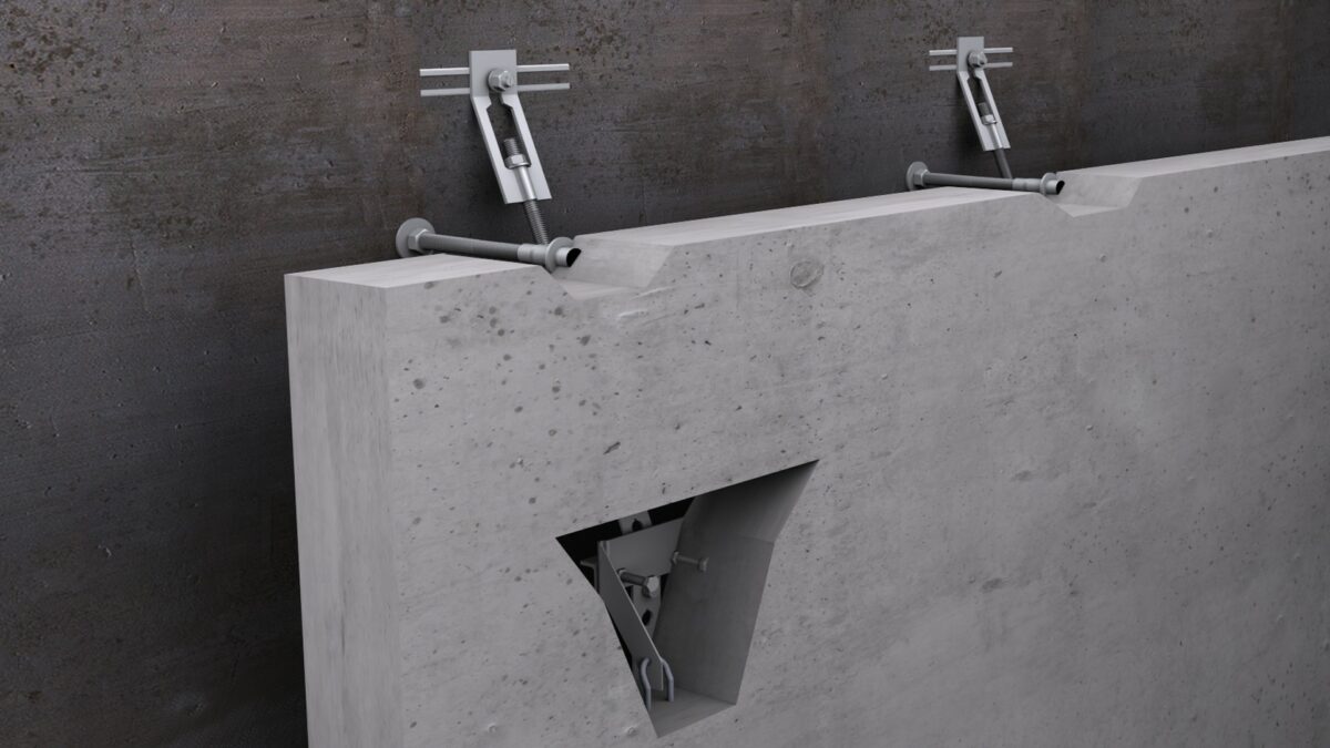 Fassadenplattenankersystem für vorgehängte Betonfassaden (Bild: Modersohn).