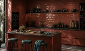Zwischen Rot und Braun angesiedelt, will die Trendfarbe Natürlichkeit, Beständigkeit und handwerkliche Tradition verbinden (Bild: KI-generiert).