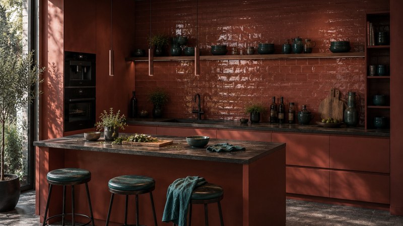 Zwischen Rot und Braun angesiedelt, will die Trendfarbe Natürlichkeit, Beständigkeit und handwerkliche Tradition verbinden (Bild: KI-generiert).