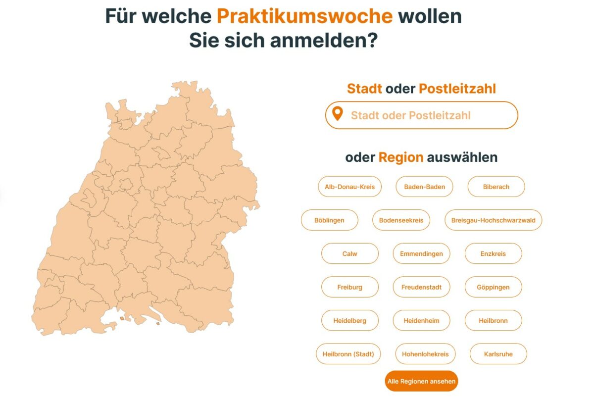 Screenshot: praktikumswoche.de